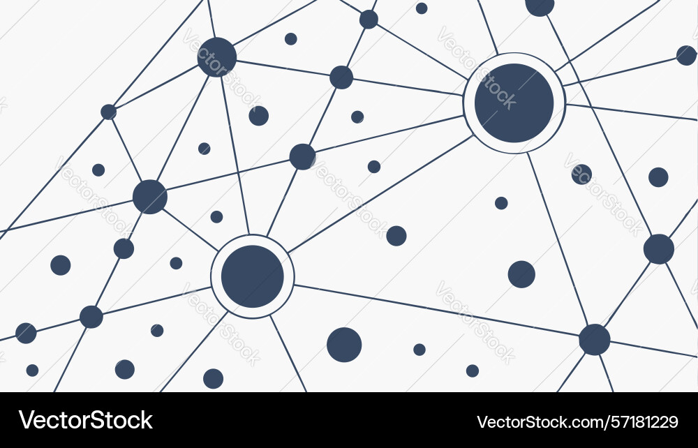 Modern abstract network grid of interconnected vector image