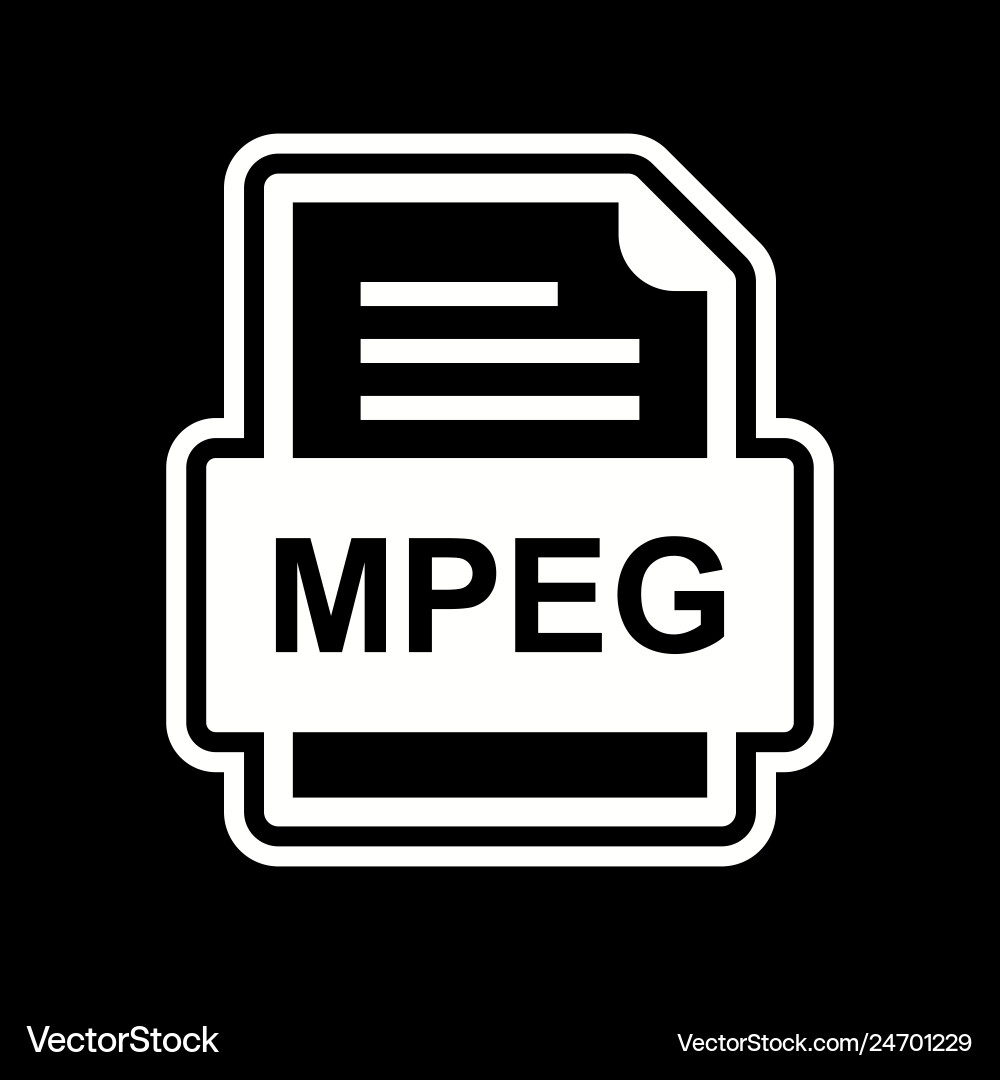 Mpeg file document icon Vector Image