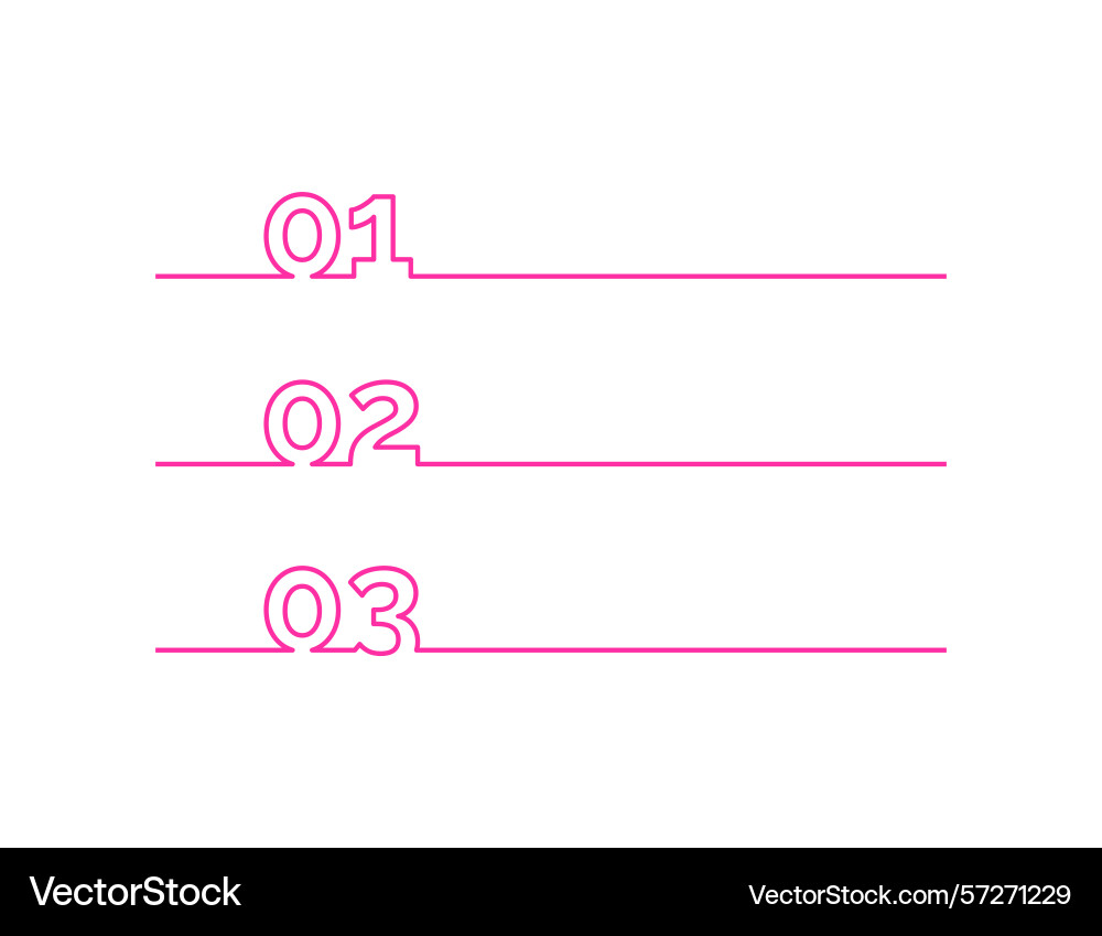 Number bullet point simple design elements Number bullet point simple design elements vector image