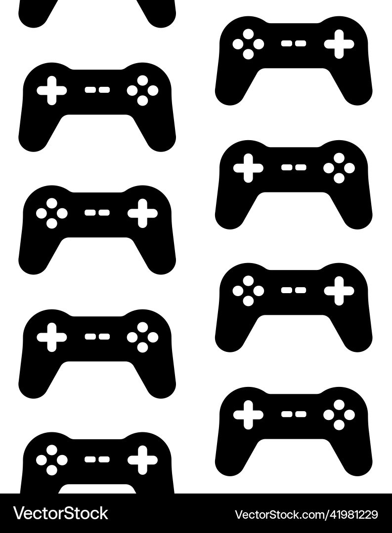 Seamless pattern of game console joystick Seamless pattern of game console joystick vector image