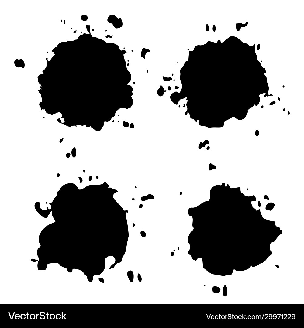 Set black blob on white Set black blob on white vector image