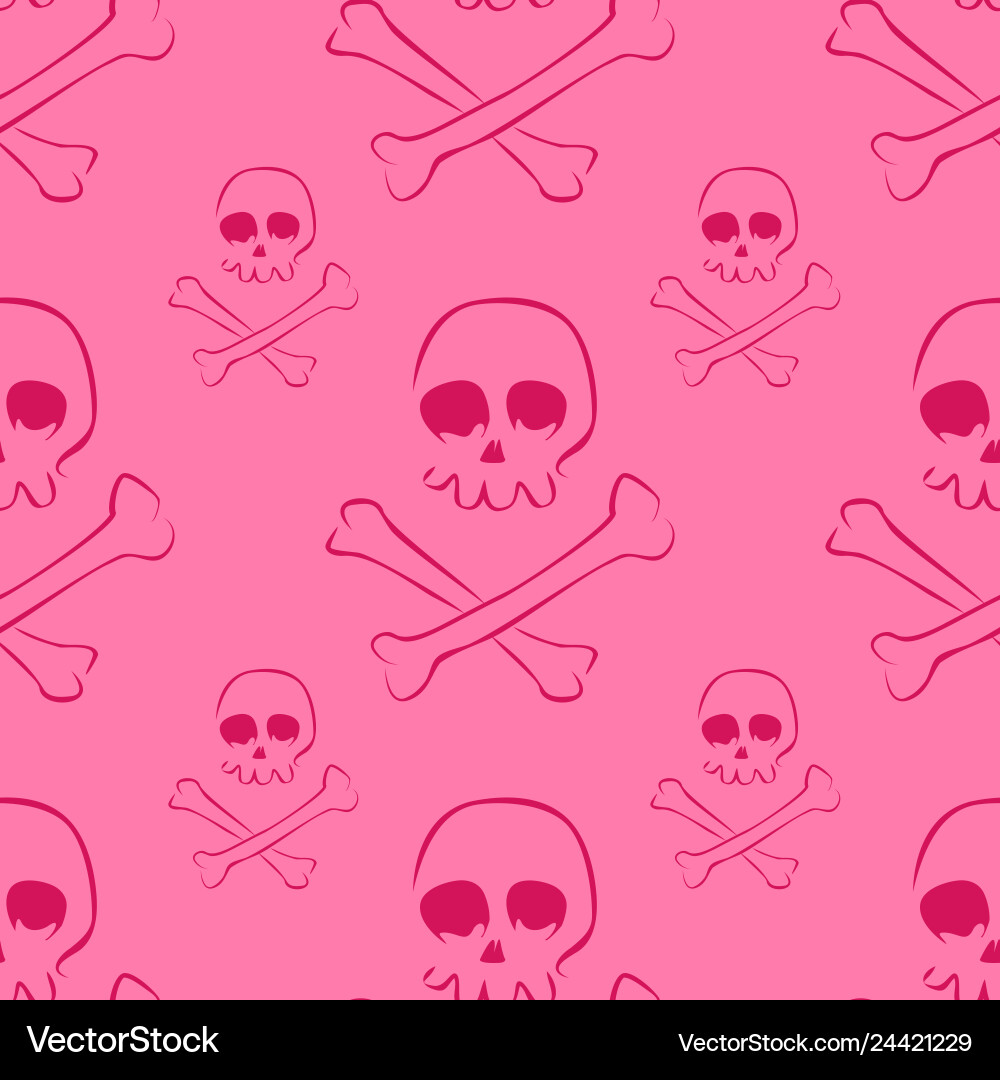 Skull and bones seamless pattern Skull and bones seamless pattern vector image