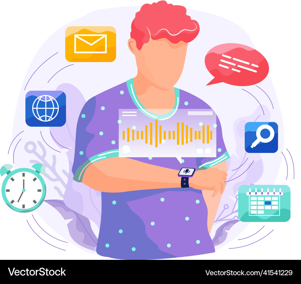 Speaker recognition vote controlled smart Speaker recognition vote controlled smart vector image