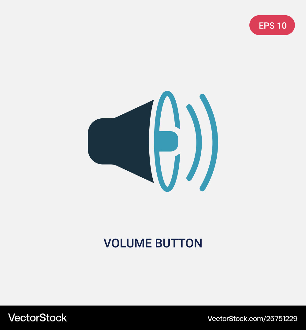 Two color volume button icon from user interface Two color volume button icon from user interface vector image