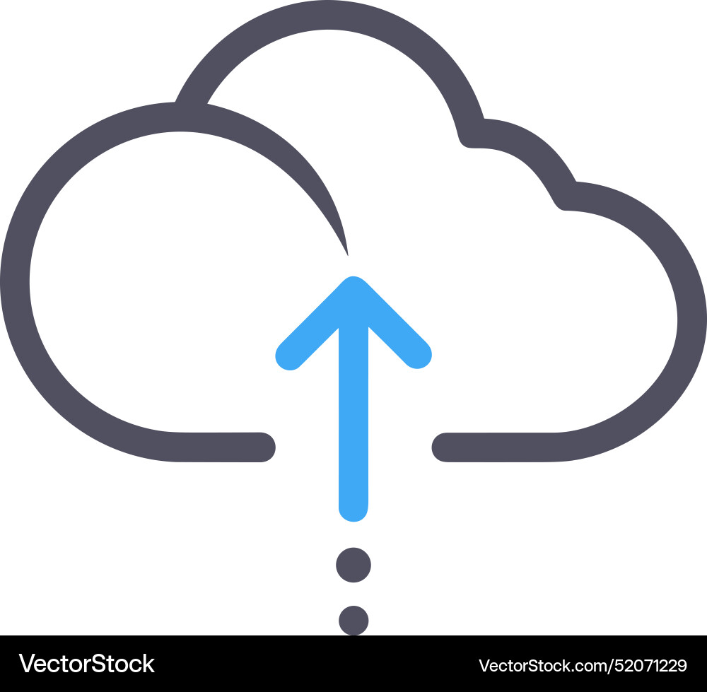 Upload outline icon symbol image Upload outline icon symbol image Vector Image