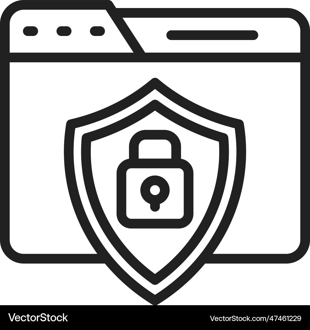 Web security icon image Vector Image