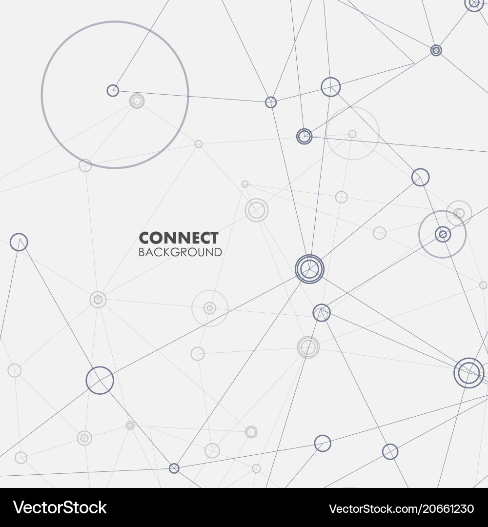 Abstract polygonal with connecting dots and lines Vector Image