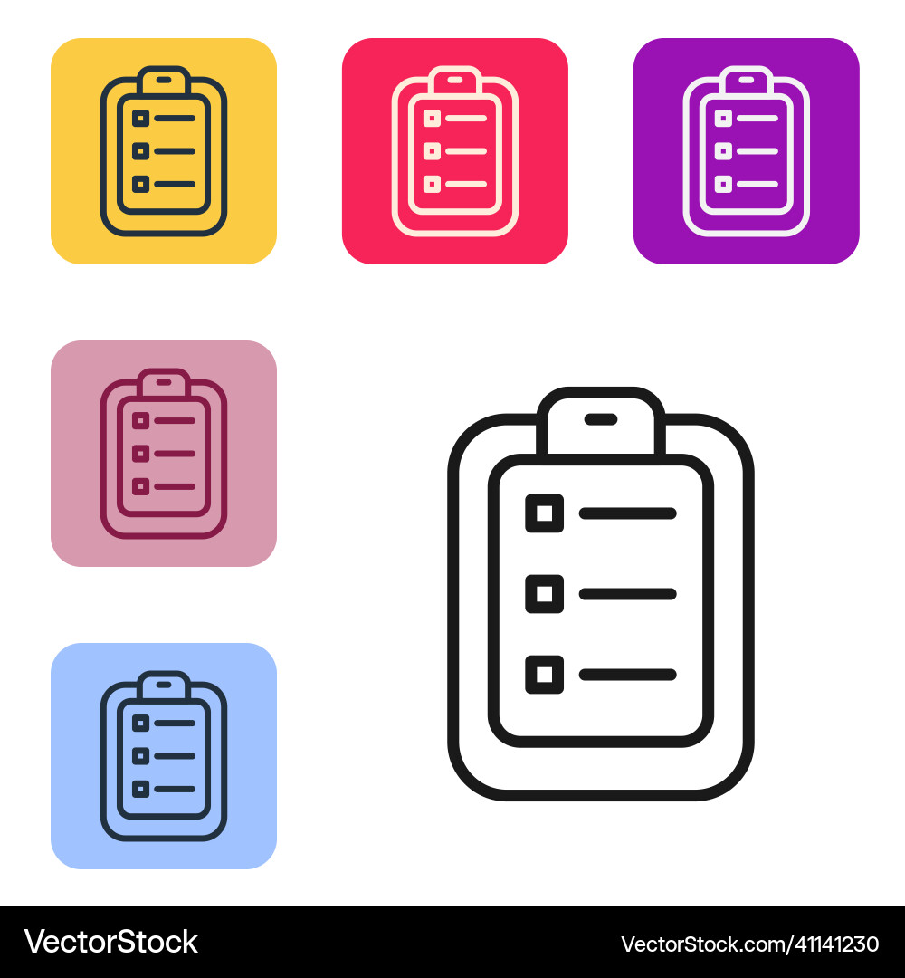 Black line to do list or planning icon isolated Black line to do list or planning icon isolated vector image