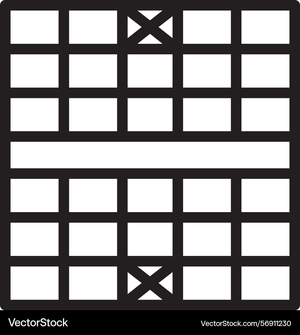 Chess board linear style icon design Vector Image
