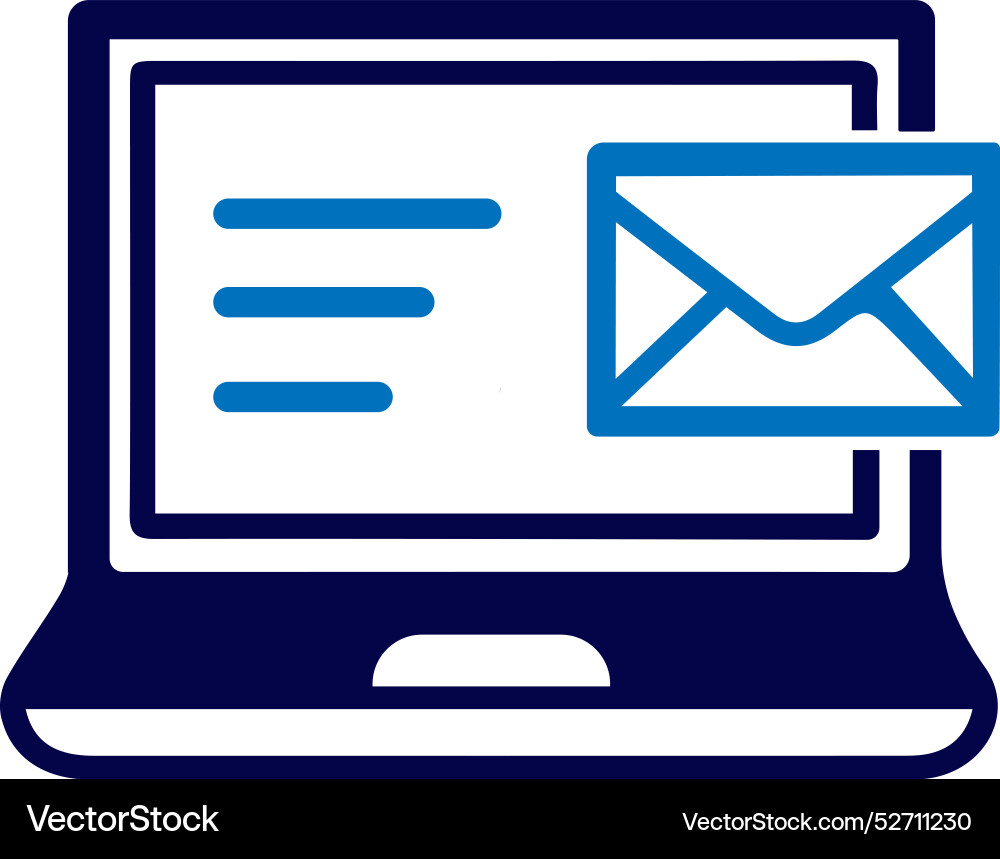 Computer send receive mail envelope Vector Image