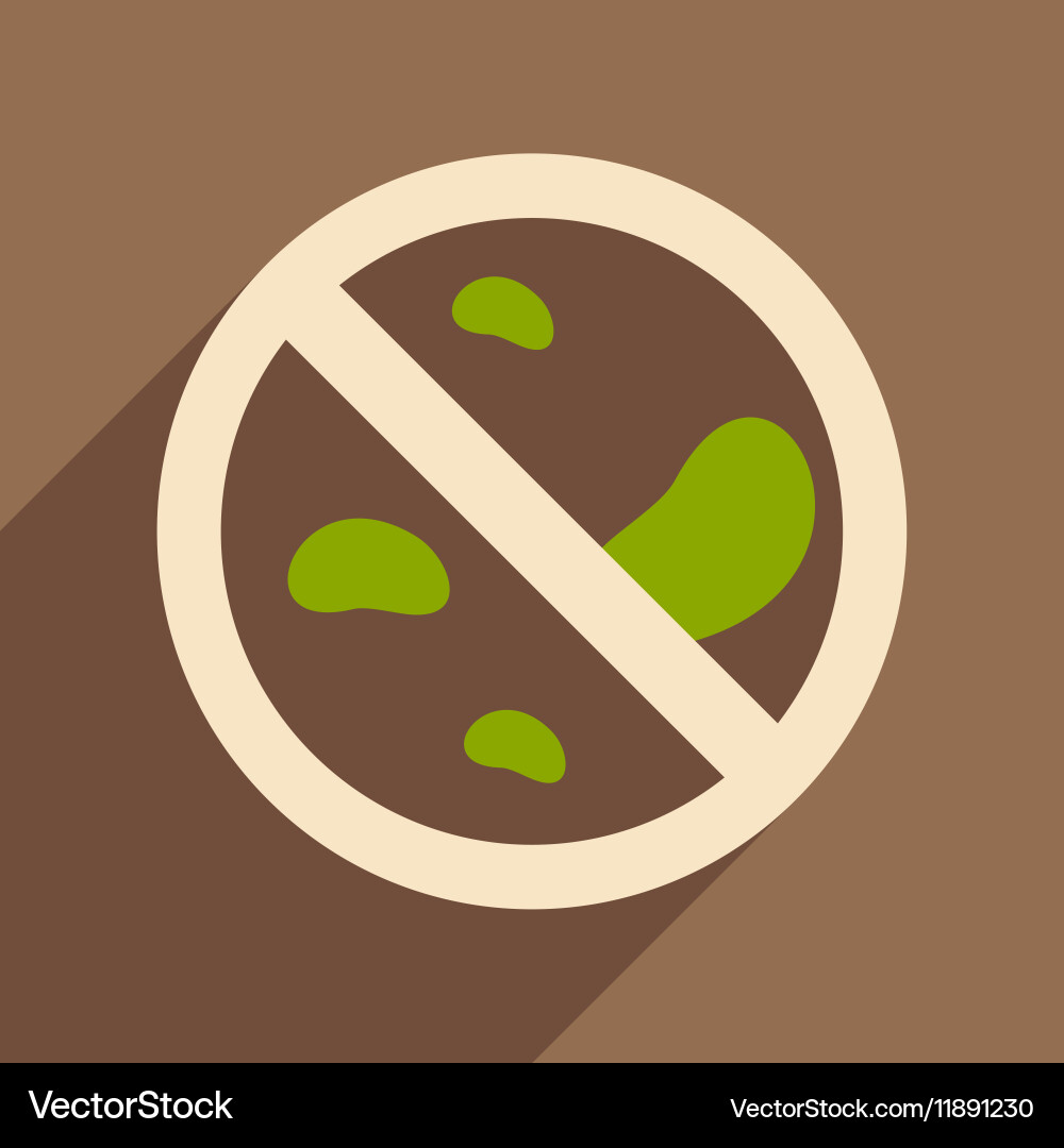 Flat with shadow icon and mobile application petri vector image