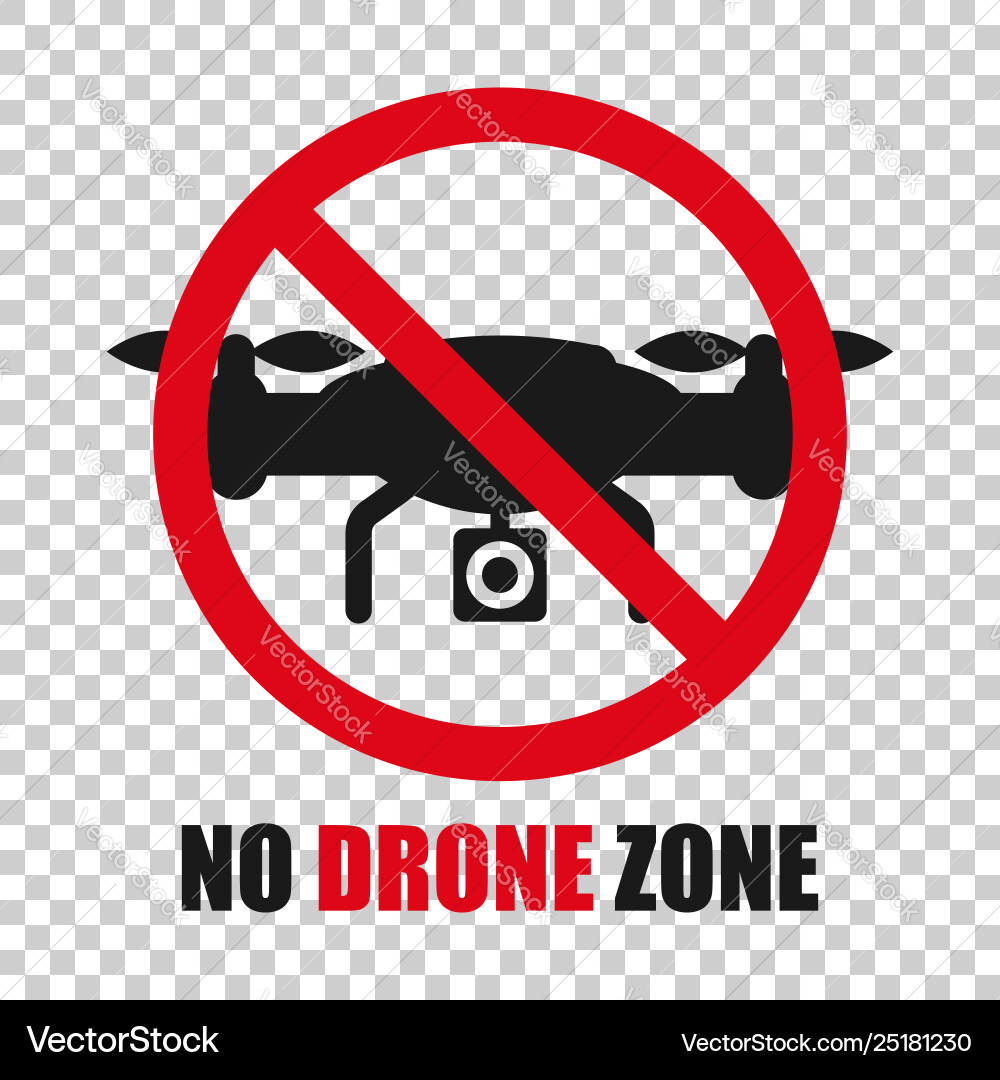 No drone zone sign icon in transparent style – Royalty-Free Vector |  VectorStock, image size:1000x1080
