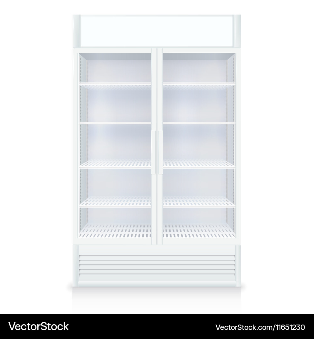 Realistic empty freezer Royalty Free Vector Image