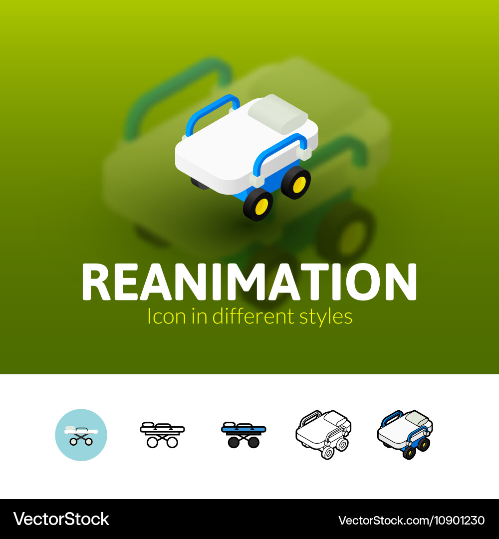 Reanimation icon in different style Vector Image