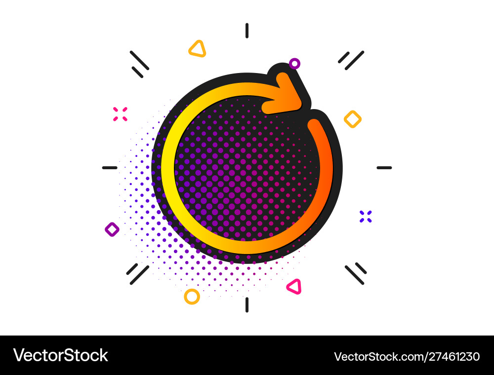 Refresh icon rotation arrow sign vector image