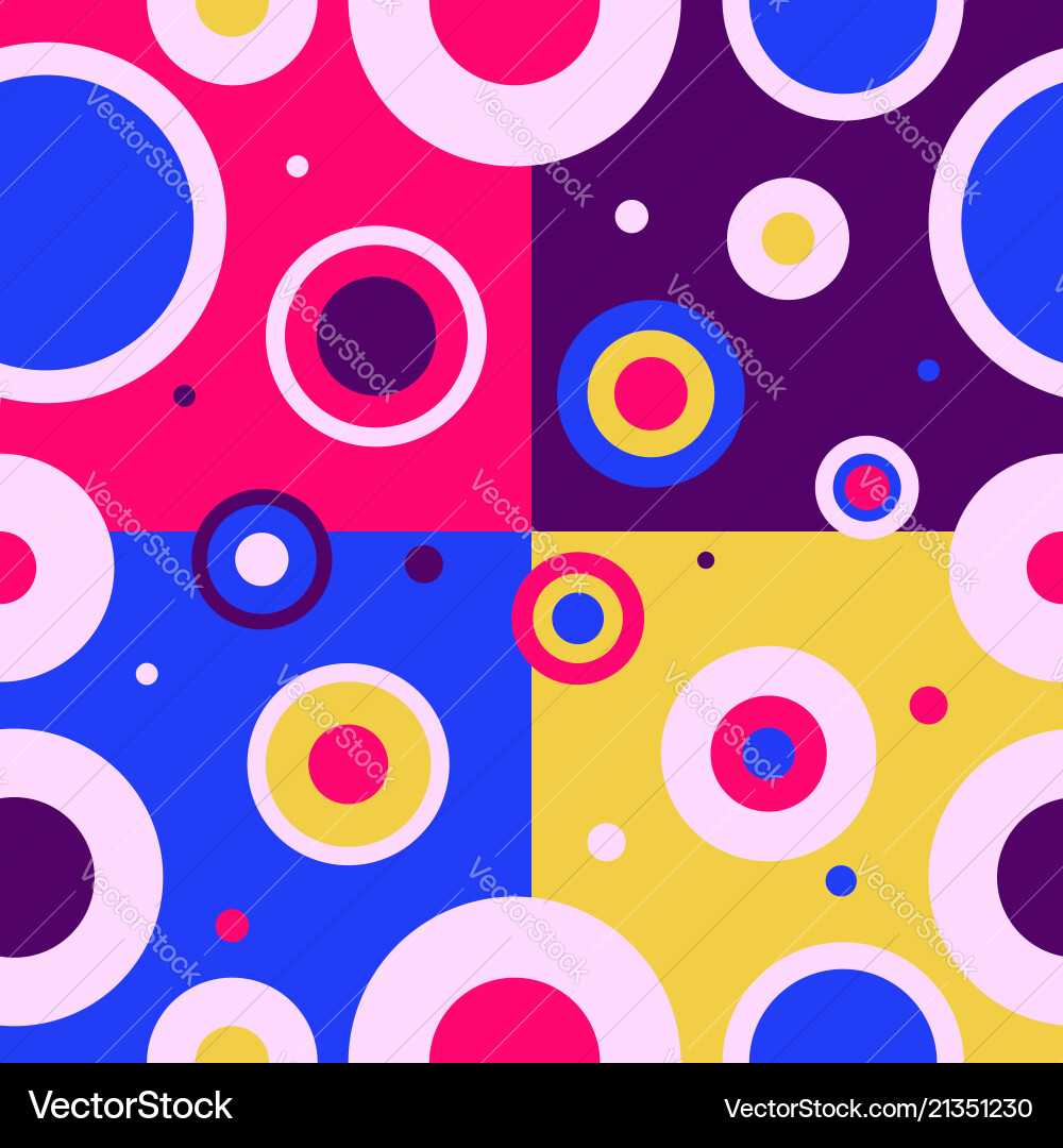 Retro Circles Pattern vector image