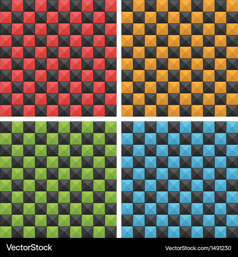 Seamless checkered patterns Vector Image