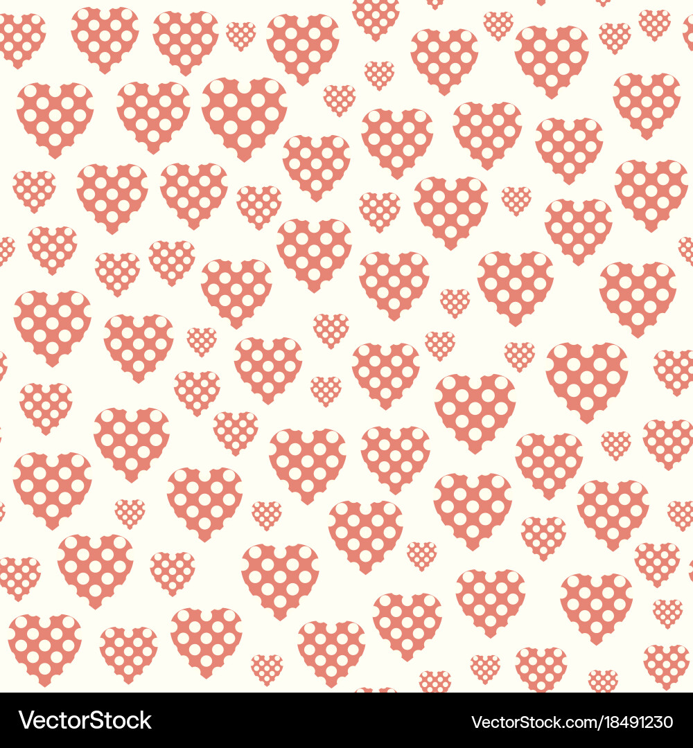 Seamless pattern with hearts vector image