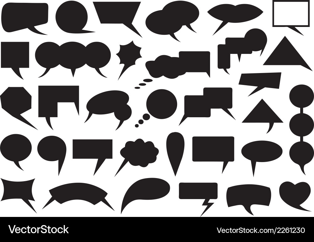 Set of different speech bubbles vector image