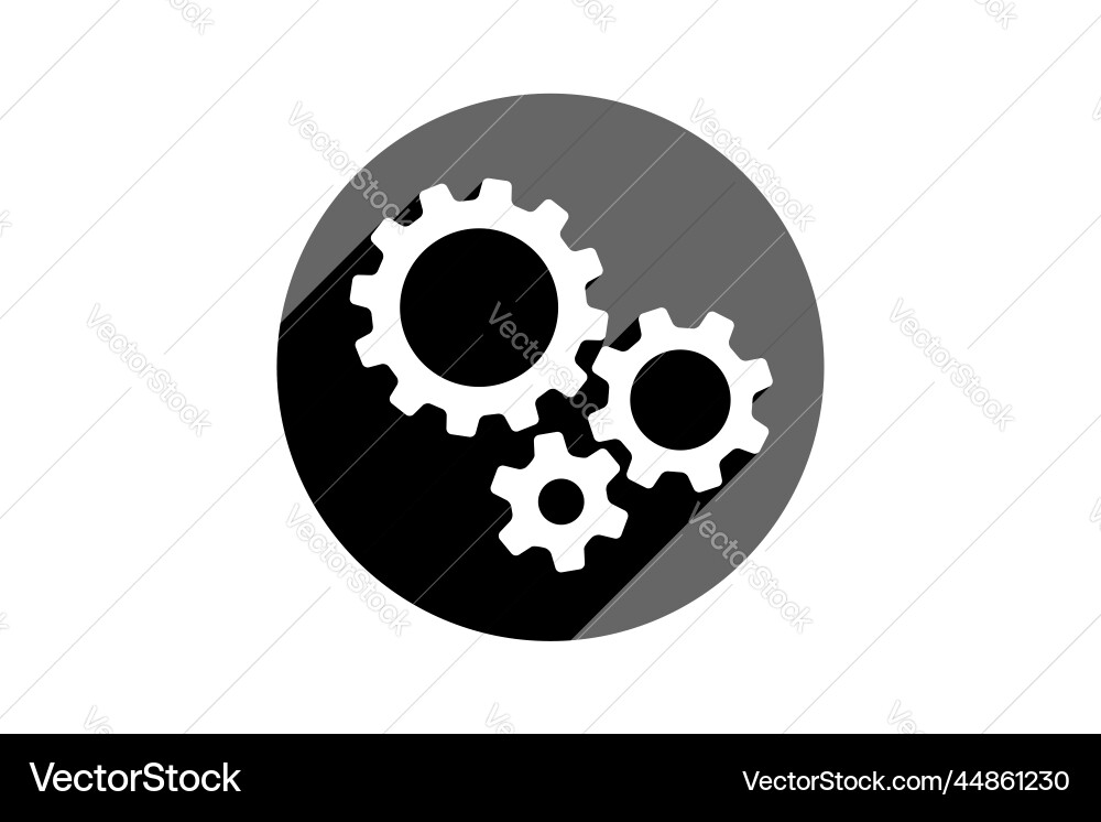 Setting icon with work cog gear element cogweel vector image
