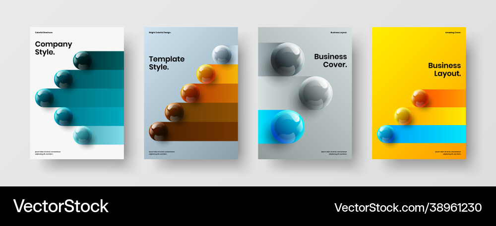 Trendy leaflet design layout set Trendy leaflet design layout set Vector Image