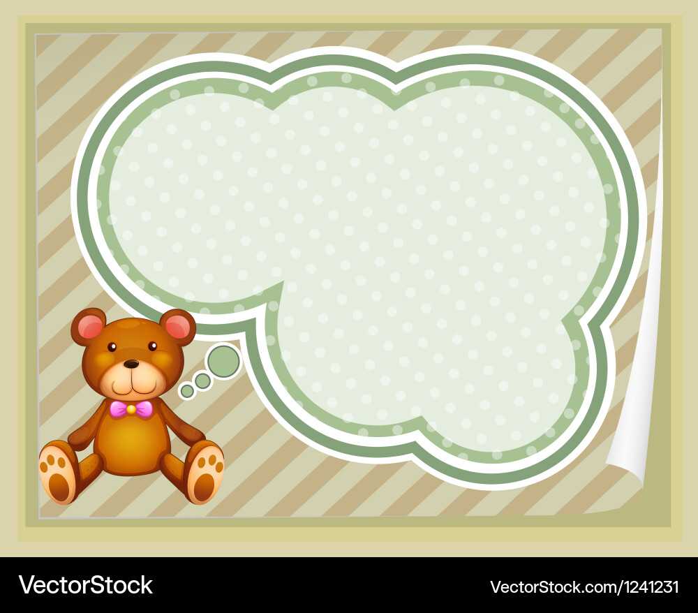 A huggable bear with an empty callout Vector Image