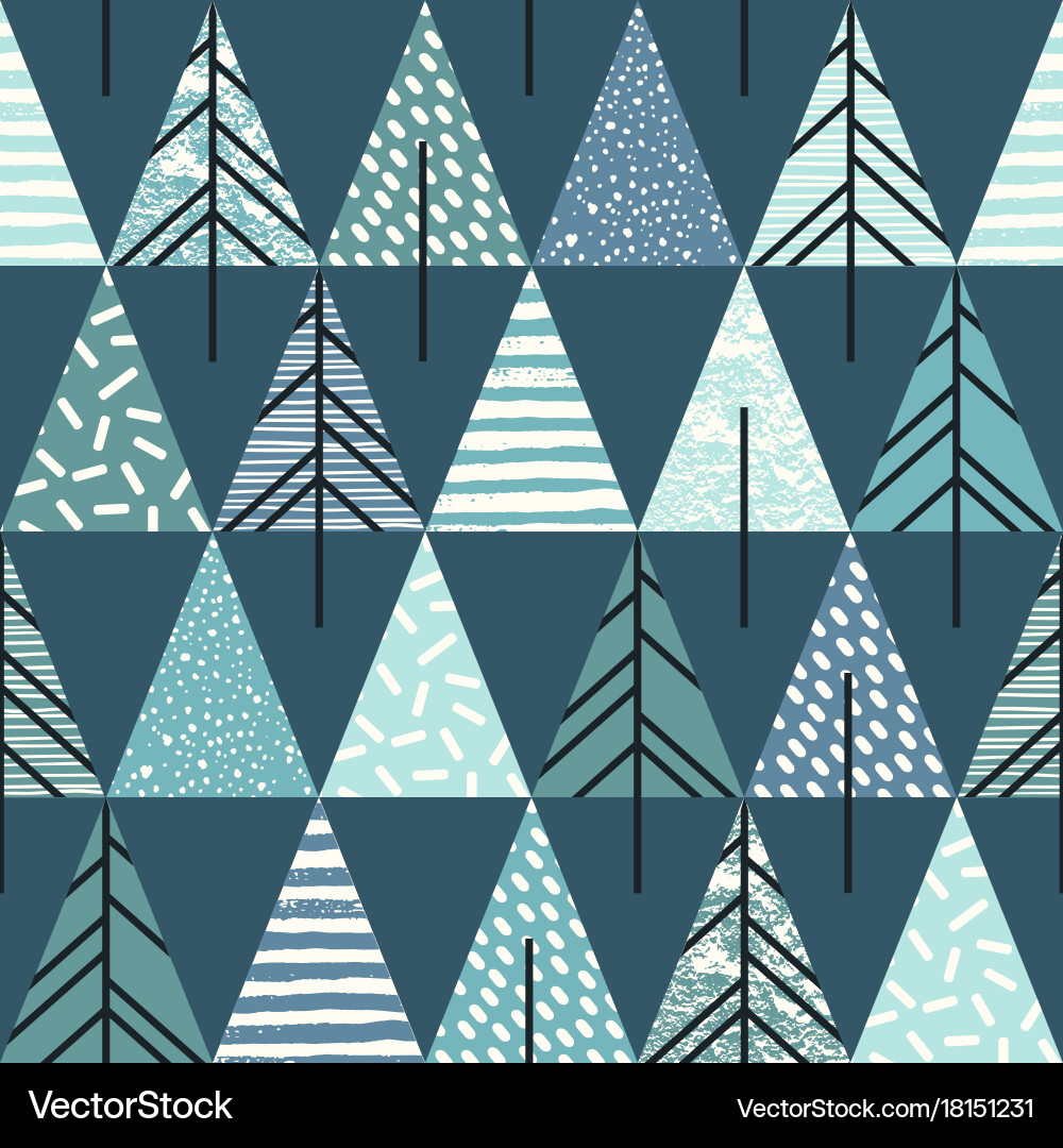 Abstract geometric seamless repeat pattern vector image