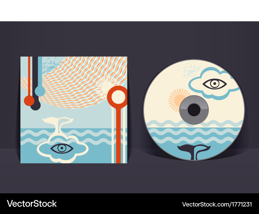Cd cover design template eps 10 transparencies Vector Image