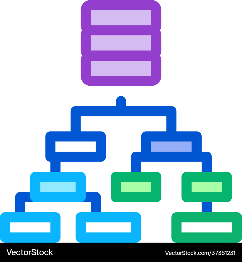 Classification machine learning color icon Vector Image