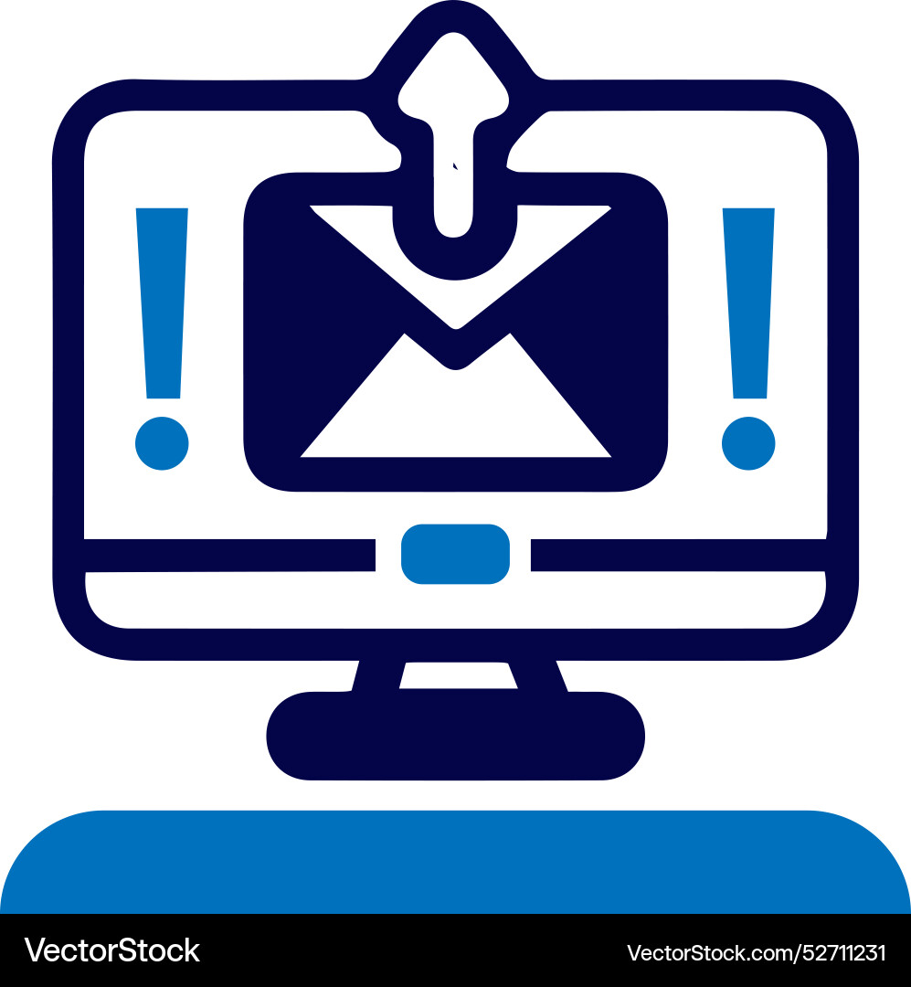 Computer send receive mail envelope Vector Image