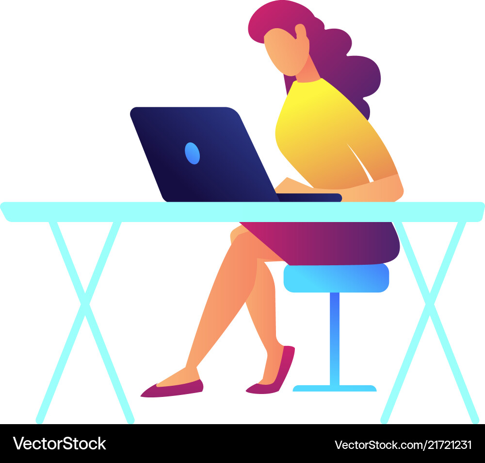 Frauen Programmierer arbeiten an Laptop Frauen Programmierer arbeiten an Laptop vektorbild