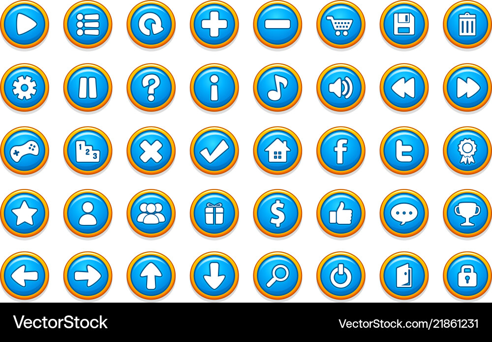 Game button templates Vector Image