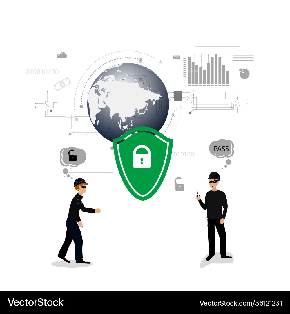 Hacker internet security concept Hacker internet security concept vector image