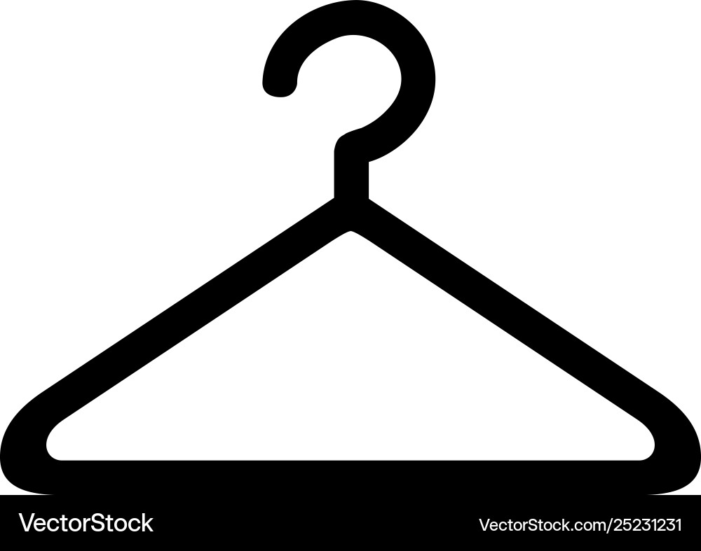 Hanger icon in flat style for app ui websites vector image