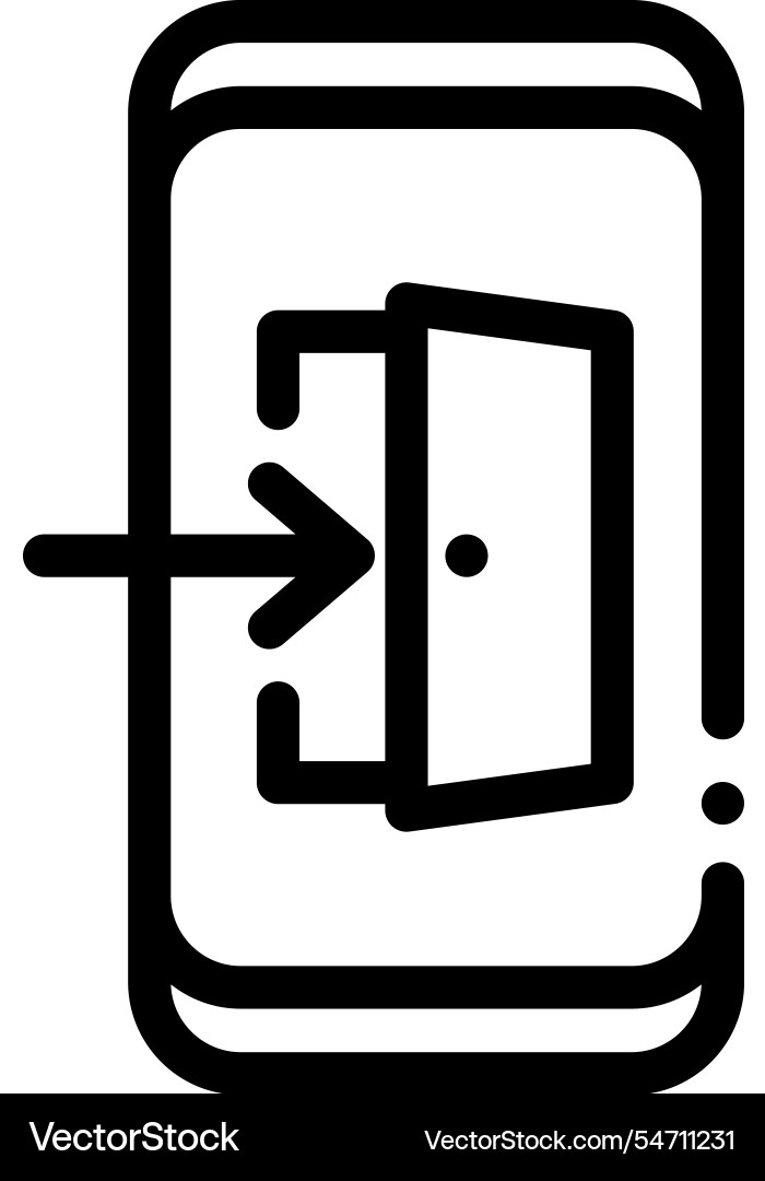 Login icon thin linear style design isolated Login icon thin linear style design isolated vector image