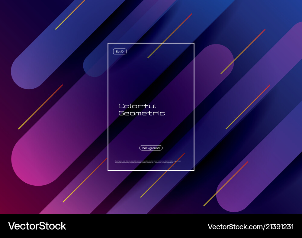 Minimal geometric background dynamic shapes vector image