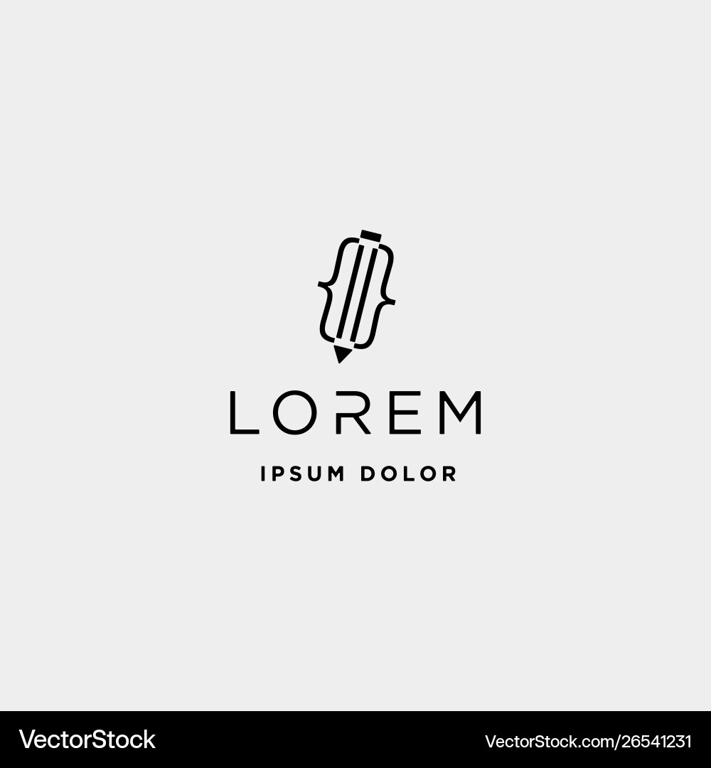 Pen code logo design writer coding symbol vector image