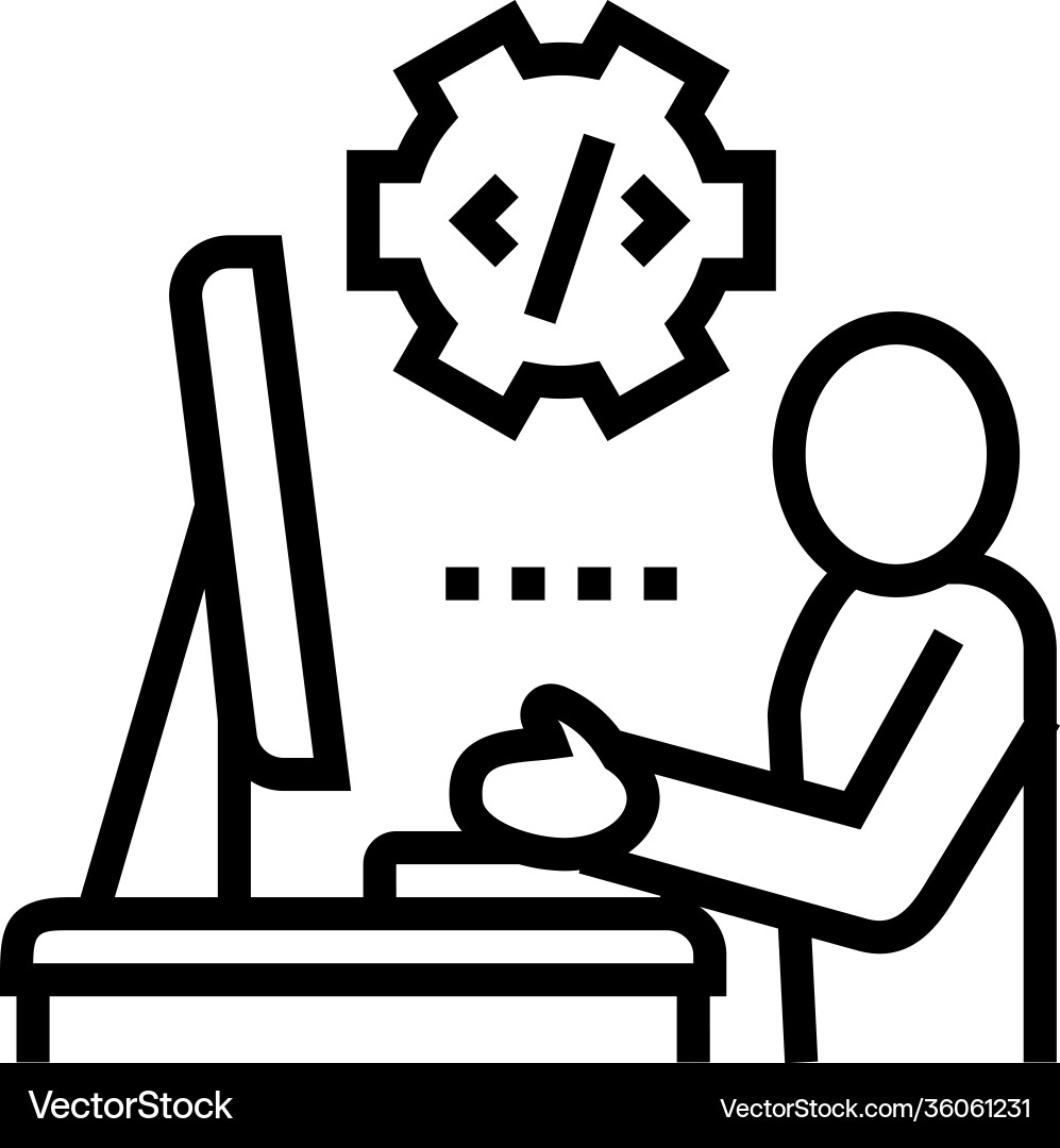 Programmierer Codierung und Entwicklungslinie Icon Programmierer Codierung und Entwicklungslinie Icon vektorbild