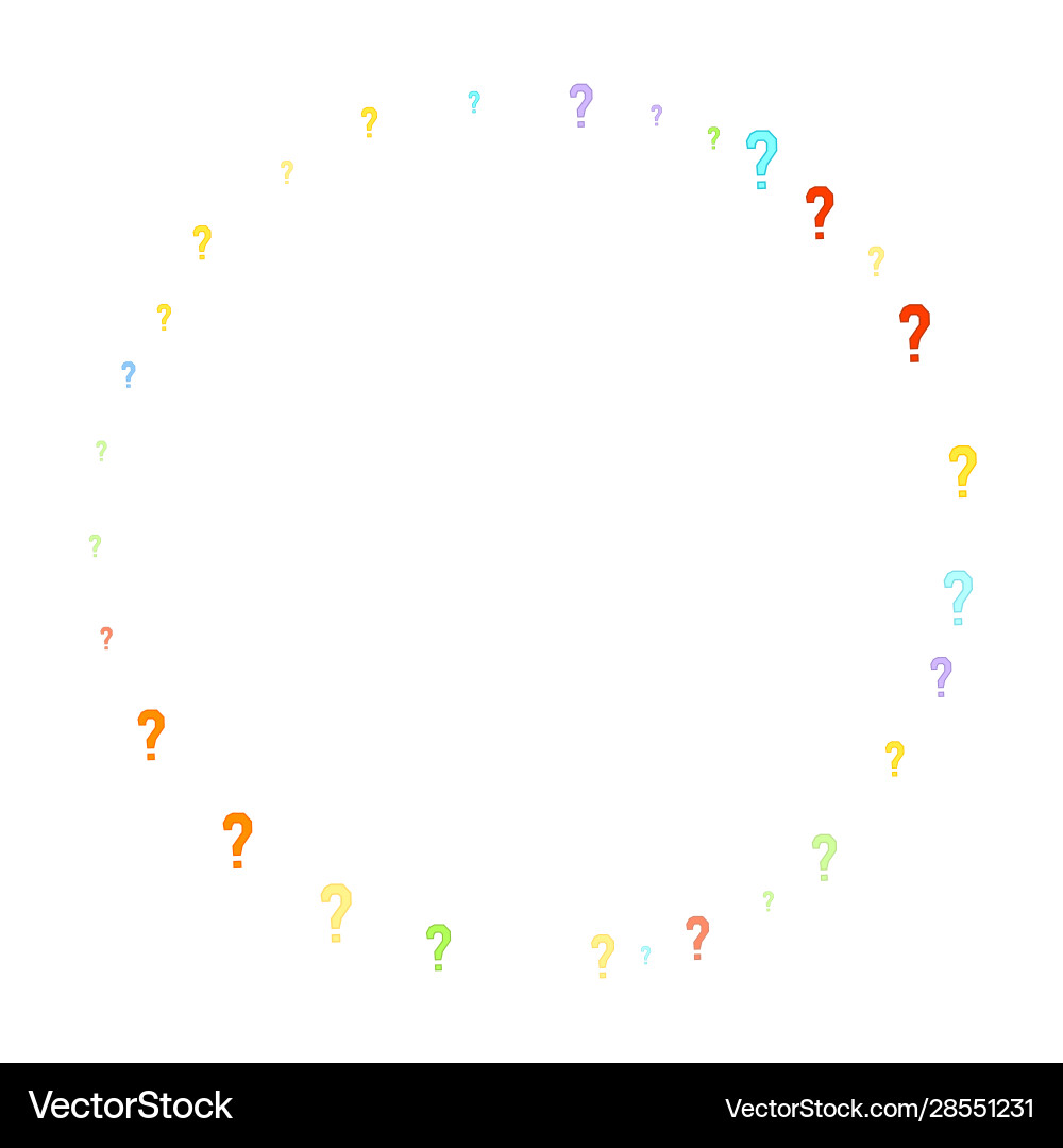 Question marks quiz doubt survey faq public poll Vector Image