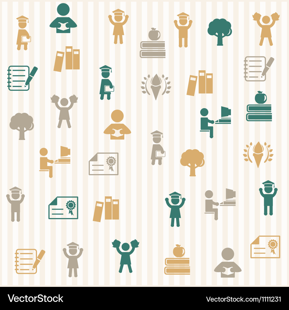 School seamless pattern 2 Royalty Free Vector Image