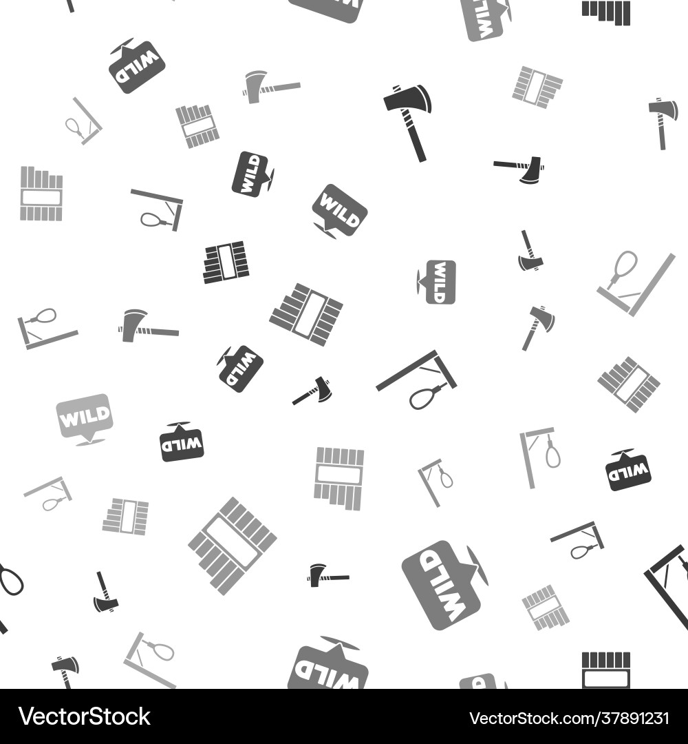 Set tomahawk axe pointer to wild west gallows Vector Image