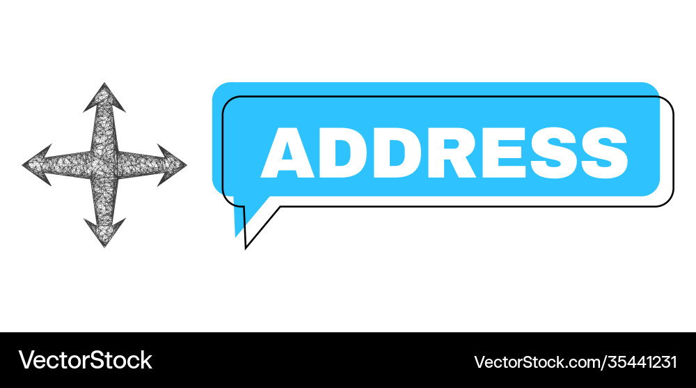 Shifted address conversation frame and net expand Shifted address conversation frame and net expand vector image