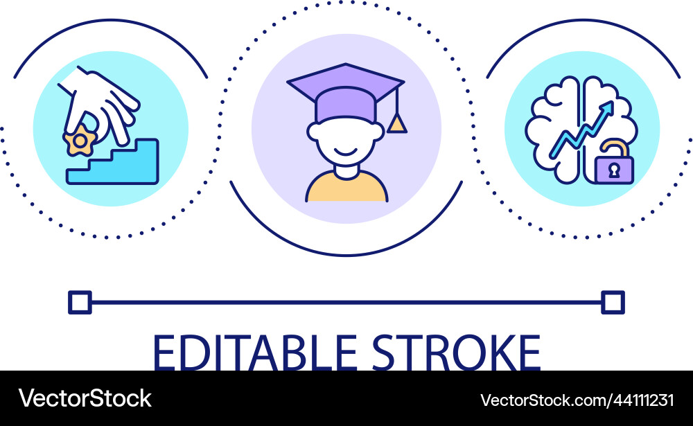 Student progress loop concept icon Student progress loop concept icon vector image