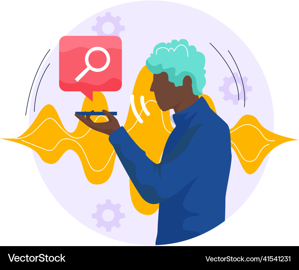 Voice assistant software agent perform tasks Voice assistant software agent perform tasks Vector Image