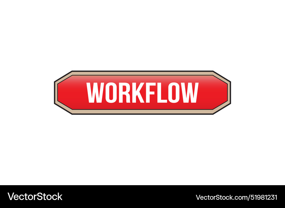 Workflow red ribbon label banner open available Workflow red ribbon label banner open available Vector Image
