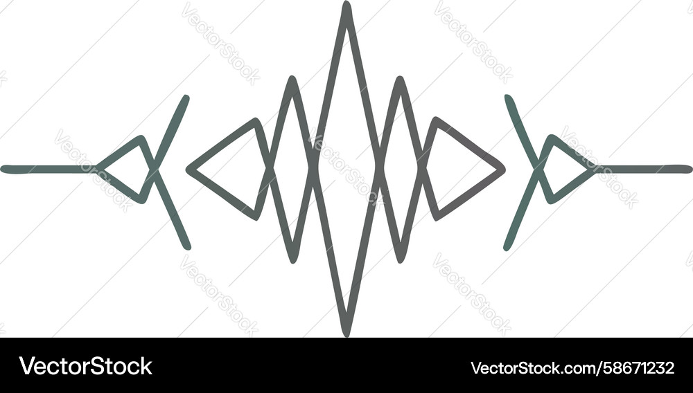 Abstract sound wave or data visualization Vector Image