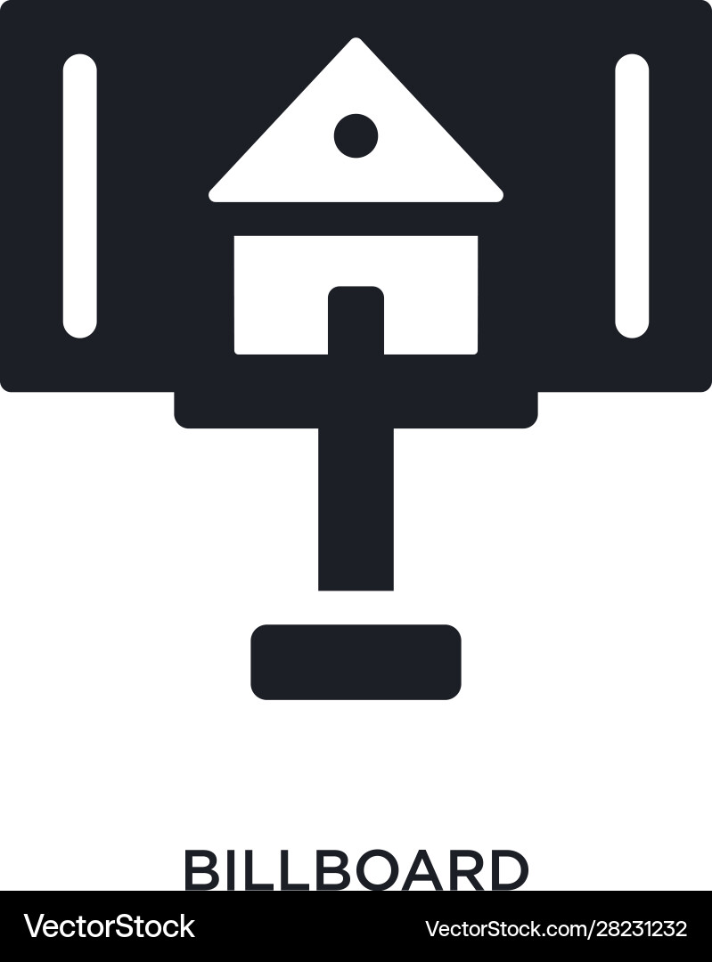 Billboard isolated icon simple element from real Billboard isolated icon simple element from real vector image