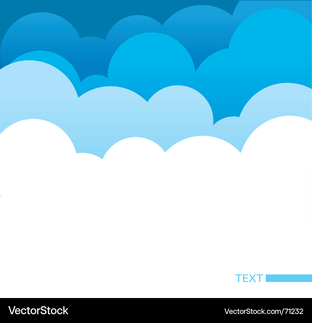 Blue clouds Royalty Free Vector Image - VectorStock
