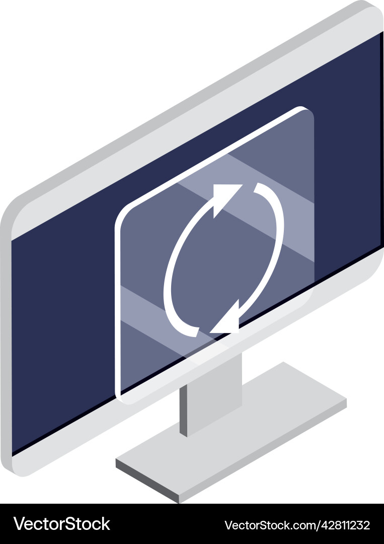 Computer reload sign vector image