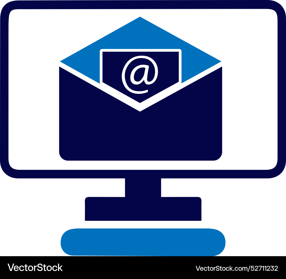Computer send receive mail envelope Vector Image